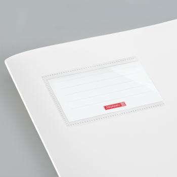 Preview: Brunnen Premium Hefthülle A4 FACT!pp mit Namensschild weiß