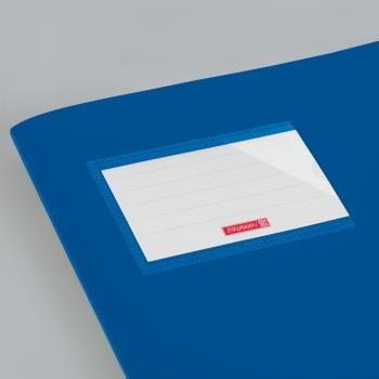 Preview: Brunnen Premium Hefthülle A4 FACT!pp mit Namensschild blau