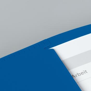 Preview: Brunnen Premium Hefthülle A4 FACT!pp mit Namensschild blau