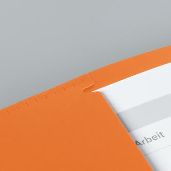 Preview: Brunnen Premium Hefthülle A4 FACT!pp mit Namensschild orange