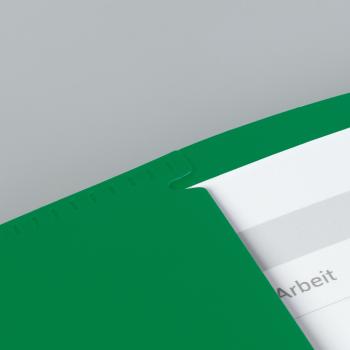 Preview: Brunnen Premium Hefthülle A4 FACT!pp mit Namensschild grün