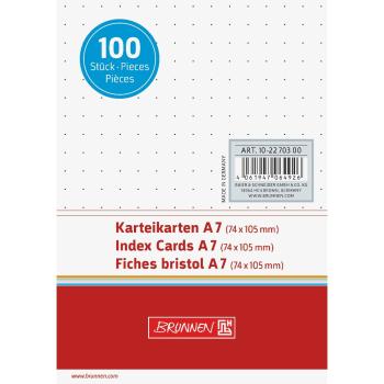 Brunnen Karteikarten A7 dotted 100 Stück weiß