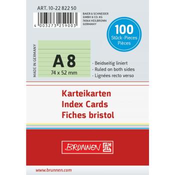 Brunnen Karteikarten A8 liniert 100 Stück grün