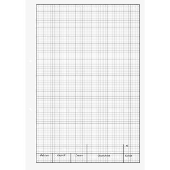 Preview: Brunnen Kieserblock 11 A4 Zeichenblock 25 Blatt gelocht kariert