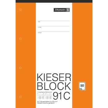 Brunnen Kieserblock 91C A4 Arbeitsblock 50 Blatt gelocht T-Konten