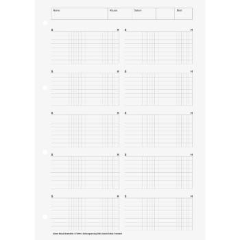 Preview: Brunnen Kieserblock 91C A4 Arbeitsblock 50 Blatt gelocht T-Konten