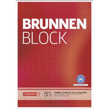 Brunnen Brunnenblock A4 Briefblock 50 Blatt kariert Lineatur 22
