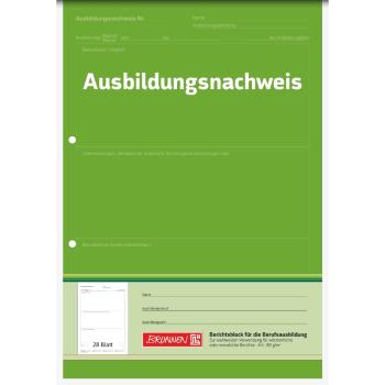 Brunnen Block A4 Standard 28 Blatt Ausbildungsnachweis 1S/1W-1M