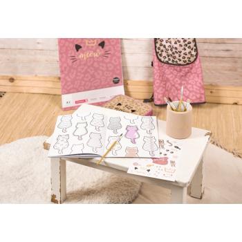 Preview: Brunnen Schulpinsel 8er-Set Sweet Wild Cat