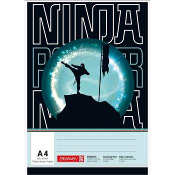 Brunnen Malblock A4 75 Blatt 100g Ninja Power