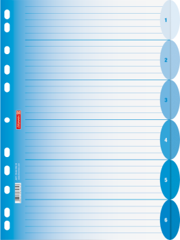 Preview: Brunnen Ringbuchregister A4 6-teilig Colour Code