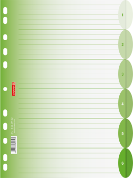 Preview: Brunnen Ringbuchregister A4 6-teilig Colour Code