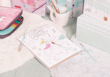 Preview: Brunnen 8-teiliges Schulpinsel-Set Unicorn Princess