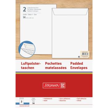 Brunnen 2 Stück Luftpolstertaschen Größe 14 weiß