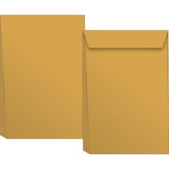 Preview: Brunnen 5 Stück Versandtasche B4 130g ohne Fenster mit Faltboden braun