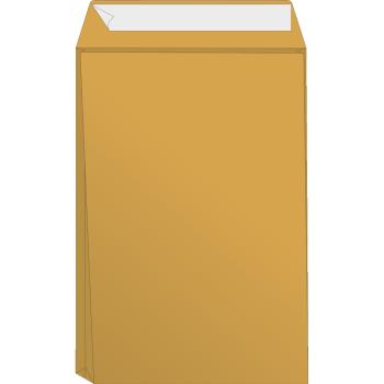 Preview: Brunnen 5 Stück Versandtasche B4 130g ohne Fenster mit Faltboden braun