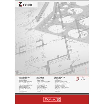 Brunnen Entwurfblock A4 60g/m² 25 Blatt hochtransparentes Zeichenpapier