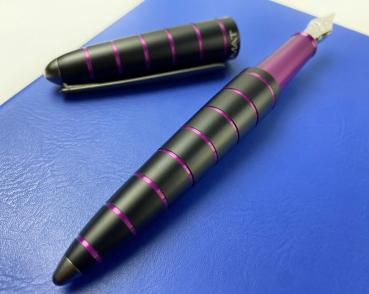 Preview: Diplomat Füllhalter Elox ring schwarz lila