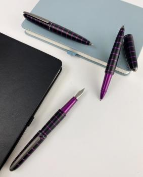 Diplomat Füllhalter Elox ring schwarz lila 14 kt