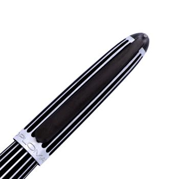 Diplomat Füllhalter Aero "stripes black" 14KT