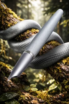 Diplomat Füllhalter "Viper" silber guillochiert F/M