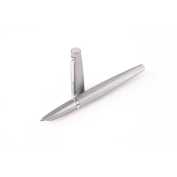 Diplomat Füllhalter "Viper" silber guillochiert F/M