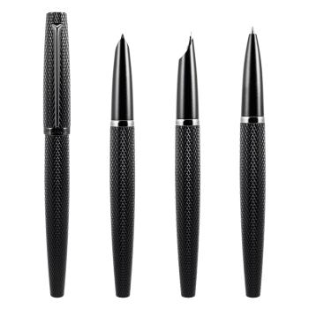 Diplomat Tintenroller Viper schwarz guillochiert