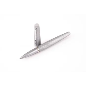 Preview: Diplomat Tintenroller Viper silber guillochiert