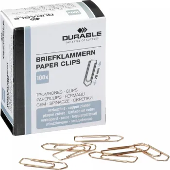 Durable Briefklammer 26mm 100 Stück verkupfert