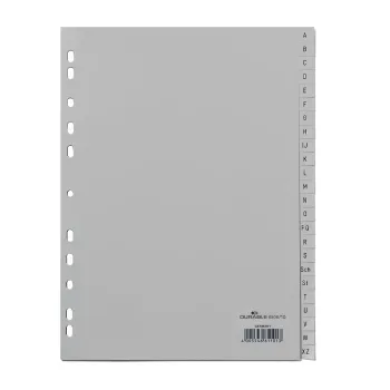 Durable Kunststoff-Register A4 PP 24-teilig A-Z grau