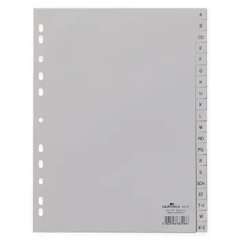 Durable Kunststoff-Register A4 PP 20-teilig A-Z grau