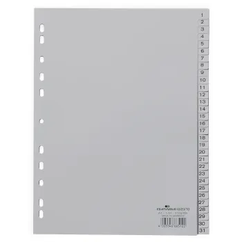 Durable Kunststoff-Register A4 PP 31-teilig 1-31 grau