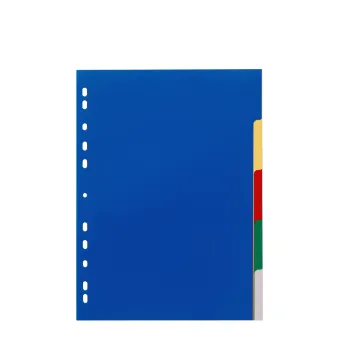 Durable Kunststoff-Register A4 PP 5-teilig blanko farbig