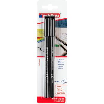 Edding 1200 Fasermaler 2 Stück Set schwarz