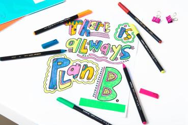 Edding 1200 Fasermaler fein 14 Stück Set (12+2) incl. Schlamperetui