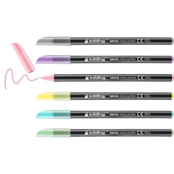 Preview: Edding 1200 Fasermaler Fein Pastell Colours 6er