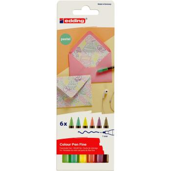 Edding 1200 Fasermaler Fein Pastell Colours 6er