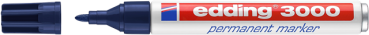 Preview: Edding 3000 Permanent Marker - stahlblau