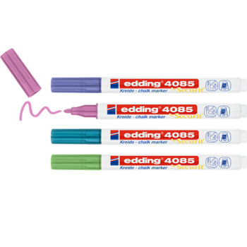 Preview: Edding 4085 Kreidemarker by Securit - 4er Blister metallic