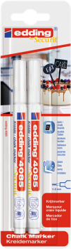 Edding 4085 Kreidemarker by Securit - 2er Blister weiß
