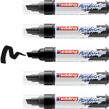 Preview: Edding 5000 Acrylmarker breit schwarz