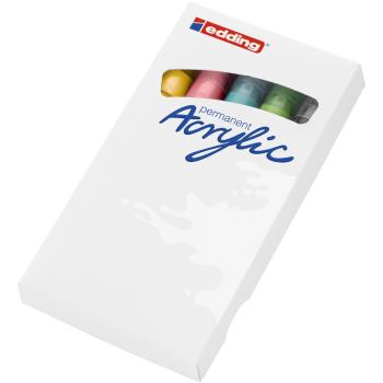 Preview: Edding 5100 Acrylmarker medium 5 Stück Pastell-Set