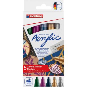 Edding 5100 Acrylmarker medium 5 Stück Festlich-Set