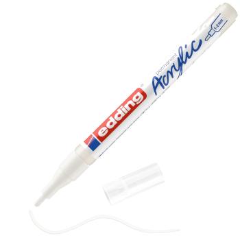 Preview: Edding 5300 Acrylmarker fein verkehrsweiß