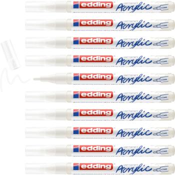 Preview: Edding 5300 Acrylmarker fein verkehrsweiß