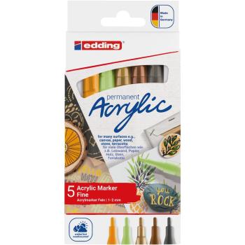 Edding 5300 Acrylmarker fein 5 Stück Natur-Set