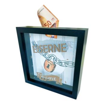 EigenArt Spardose mit Glasfront - Eiserne Reserve