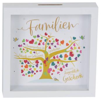 EigenArt Spardose mit Glasfront - Familienbaum