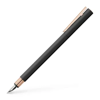 Preview: Faber-Castell Füllhalter Neo Slim Metall schwarz roségold