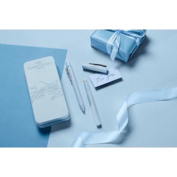 Faber-Castell Grip 2010 Füllhalter M + Kugelschreiber M Geschenkset sky blue